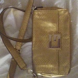 Gold Guess purse